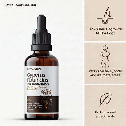İstenmeyen tüyleri azaltmak için Cyperus rotundus yağı